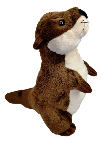 Peluche De Nutria Adorable Café Super Suave Color Marrón