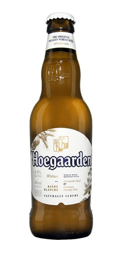 Imagem 1 de 1 de Cerveja Hoegaarden Wit Blanche Witbier Garrafa 330ml
