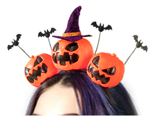 Diadema De Halloween De Calabaza Multiusos Para Decoración