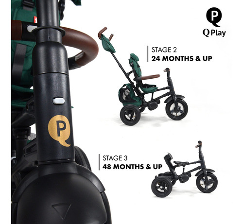 Cochecito De Triciclo Para Niños Pequeños Qplay Rito Premium