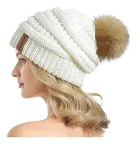 Comprar Gorros Sombreros Y Boinas De Lana Tejido Blanco Talla Única