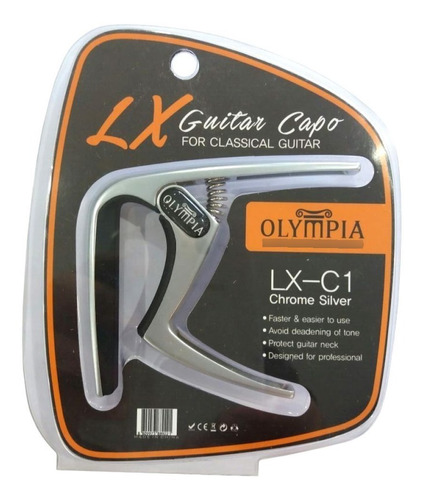 Capodastro Cromado Clásico Metálico | Olympia Lx-c1