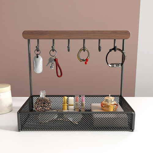 Decoración De Almacenamiento De Soporte Base Cuadrada Negro
