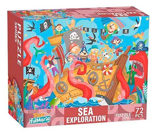 Puzzle Rompecabezas Aventura Pirata 60x90 72pz Ft841 Cresko