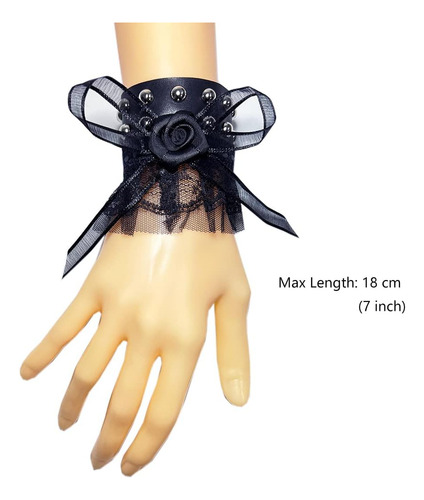 Pulsera Gótica De Encaje Negro Anillo De Dedo, Anillo ...