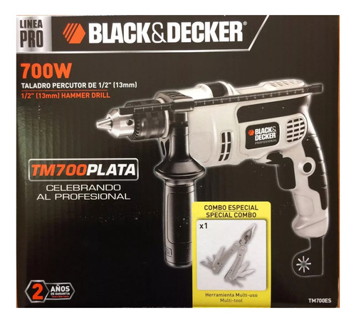 Taladro Percutor 1/2puLG 700w Black And Decker Con Obsequio