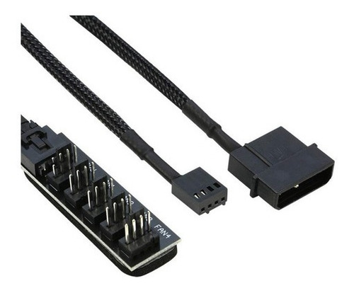 Hub Multi Fan Cooler 5 Portas Pwm Splitter Molex 12v Sleeved