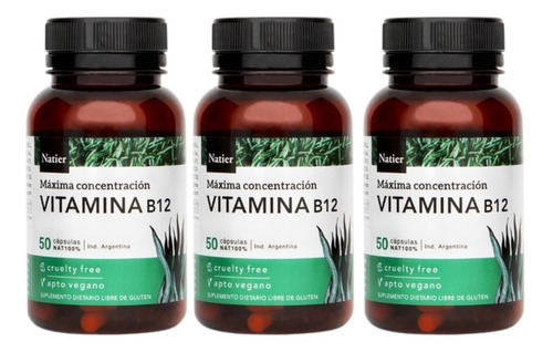 Pack Natier Vitamina B12 Máxima Concentración Apto Veganos