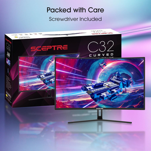 Monitor Curvo Para Juegos Sceptre De 32 Pulgadas Overdrive H