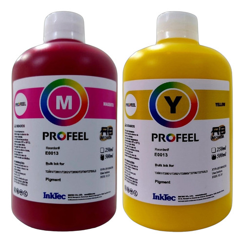 Tinta Inktec E0013 Pigmentada 500ml Magenta 500ml Yellow Tinta Magenta Amarela
