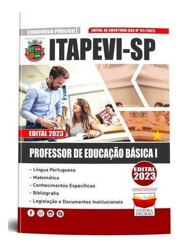 Apostila Concurso Itapevi-sp 2023 - Professor De Educação Básica I
