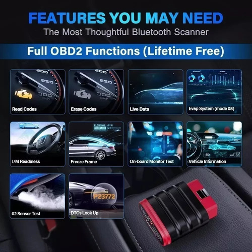 Scanner Launch Thinkcar Obd2 Bluetooth Easydiag Envio Já