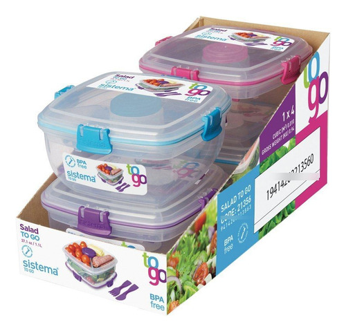 Contenedor De Alimentos Para Ensaladas 1.1 L Transparente