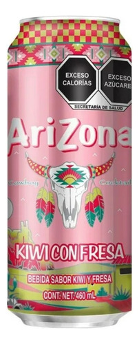 17 Pza Bebida Arizona Sabor Kiwi Con Fresa 460 Ml