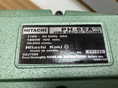 Martillo Demoledor Hitachi 65hp