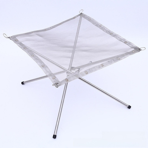 Brasero De Malla Para Fogatas, Soporte Para 56 X 56 X 43 Cm