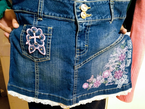 Remera Soy Luna+ Sueter+ Pollera De Jean