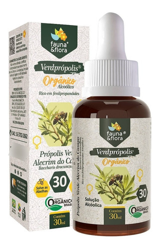 Própolis Verde Orgânico Solução Alcoólica 30% 30ml