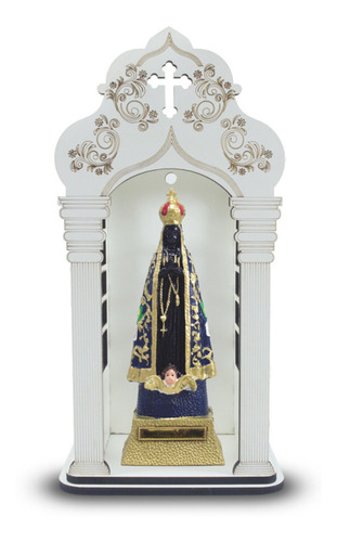 Capela 34 Cm Com Imagem De Nossa Senhora Aparecida Inquebráv