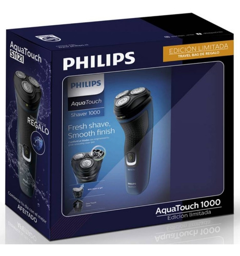 Pack Afeitadora Philips Aquatouch 1000 S1121 + Travel Bag.