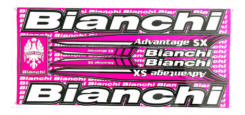 Plancha De Calcos 33 X 16 Cm Bianchi Fondo Fucsia