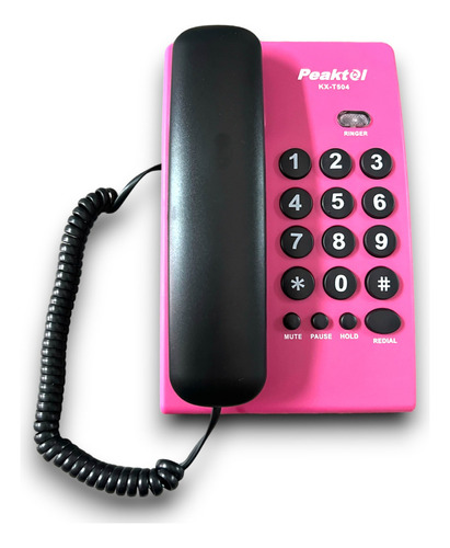 Teléfono Fijo De Escritorio Para El Hogar / Oficina Color Rosa Chicle
