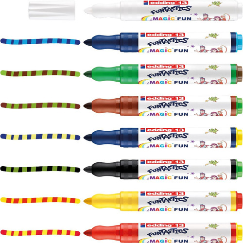 Edding 13 Funtastics Magic Fun Fiber Pen Niños 8 Colores 3
