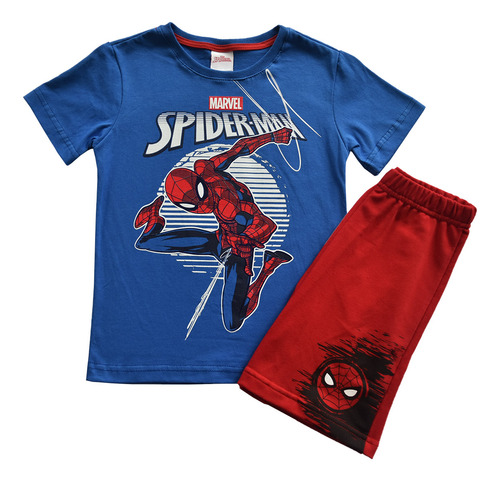 Conjunto Playera Y Short Para Niño Spiderman Marvel Oficial