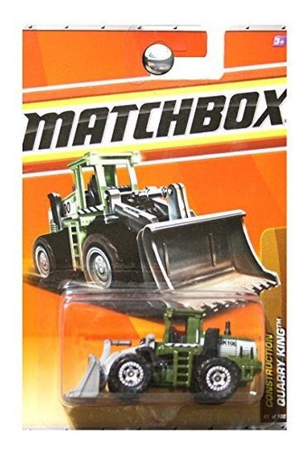 Matchbox 2011 Construction Quarry King Tractor Dark Green #