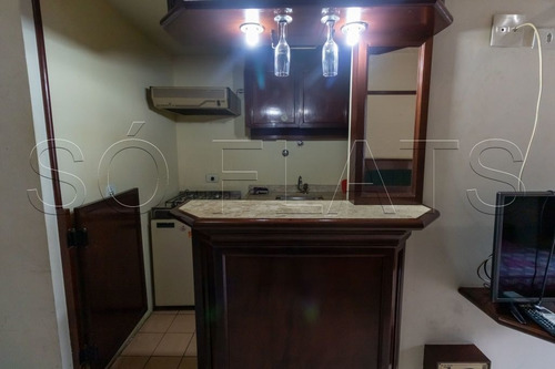 Imagem 4 de 15 de Flat No Centro A Venda Totalmente Mobiliado E Com Serviços. - Sf25498