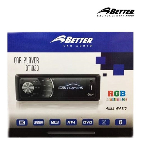 Radio Better Bluetooth Bt1020 Usb Cd Sd Dvd Mp5 Control 