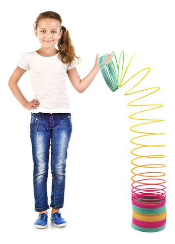 Slinkies Gigantes, 6 Rainbow Coil Spring Jumbo Slinky  ...