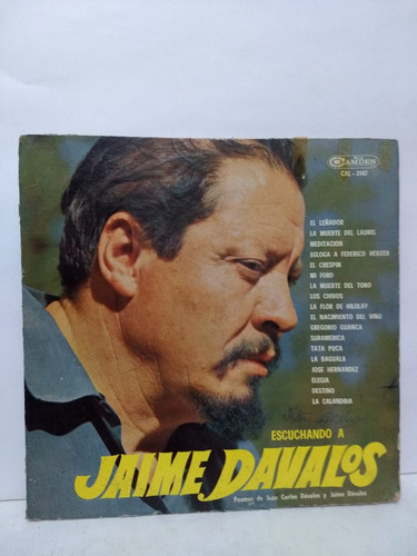 Jaime Davalos - Escuchando A Jaime Davalos - Vinilo Lp - 12 