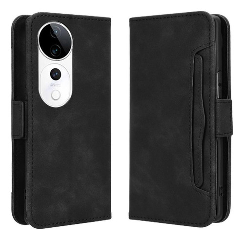 Funda For Vivo V40 5g Funda Billetera De Cuero Con Tarjeta