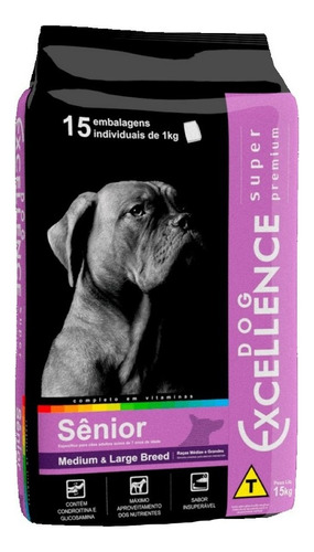 Dog Excellence Ração S.p. Senior Raça Média E Grande 15kg