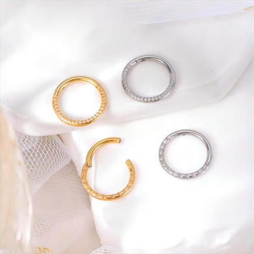 Anillos De Nariz De Acero Inoxidable Dorado Para Mujer, Anil