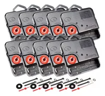 Comprar Kit 10x Máquina De Relógio Para Parede Quartz Eixo 16,5 Estrutura Preto Fundo Preto