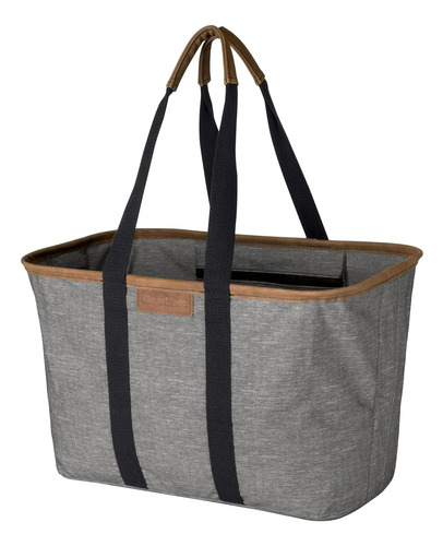 Bolsa De Compras Reutilizable Plegable Gris Jaspeado