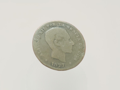 Antigua Moneda Española 5 Centimos 1877 (Usado)