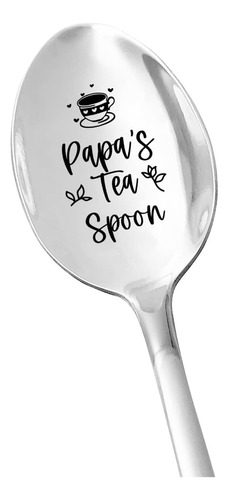 Papas Tea Spoon Teaspoon - Tea Lover Cuchara Grabada De Acer