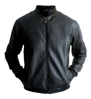 Chaqueta Chamarra Para Hombre Beisbolera De Cuero Sintético Cuerotex