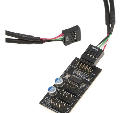 Placa Base Usb 2.0 De 9 Pines, Conector De Concentrador De