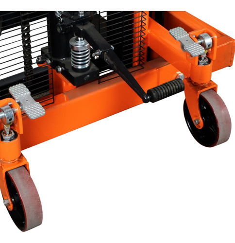 Apilador Manual Carga 1000kg Base Pata Ancha 1,6m Tecnodeliv