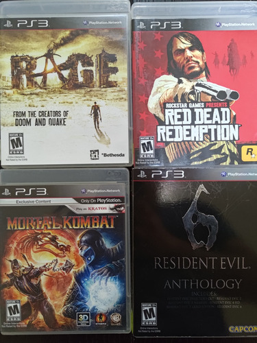 Mortal Kombat Rage Resident Evil Red Dead Redemption Ps3