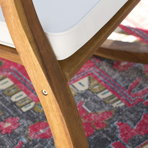 Gdfstudio Caleb - Mecedora De Madera De Acacia Para Exterior