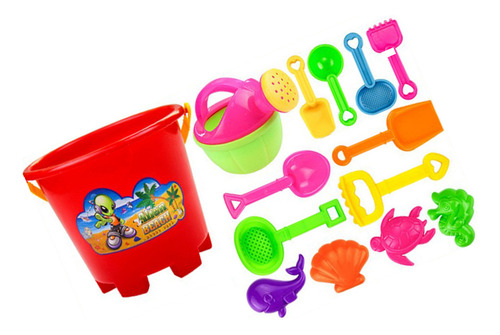 Set De 13 Piezas Castle Sand Tools Beach Multicolor Creative