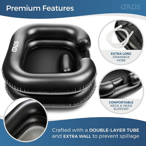 Lavabo Inflable Para Champu Lavado Cabello Estetica Casa Gad