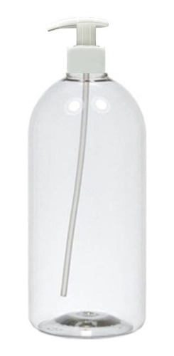 Botella Plastica Garrafa Con Válvula Cremera Blanca 1 Litro