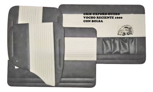 Tapas Puerta Vocho 1600 Gris Oxford-hueso Bolsa Orig 4pzs Vw