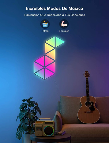 Govee Paneles De Luz Triangulares Rgbic - Paquete De 10